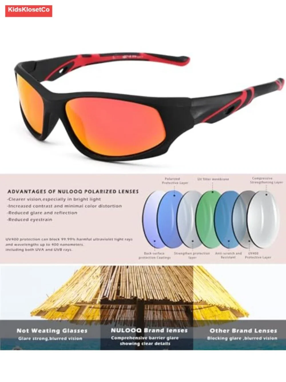 Kids Polarized Sunglasses Unbreakable Flexible Sports Sunglasses for Boys Girls